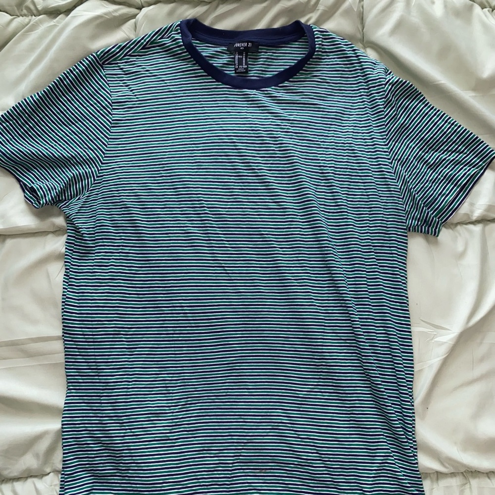 academia core striped shirt sleeve top